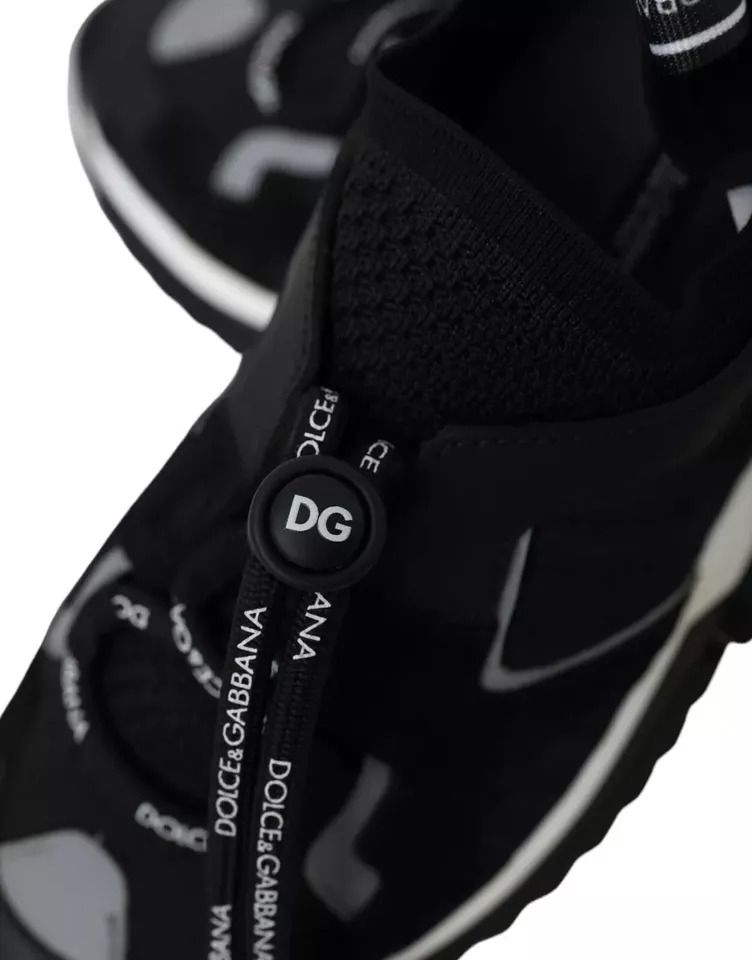 Black White Logo Sorrento Mens Sneakers Men's Shoes - Dolce & Gabbana - Modalova