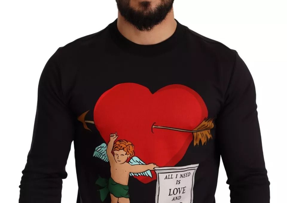 Cupid Print Hoodie Sweatshirt Men's Sweater - Dolce & Gabbana - Modalova