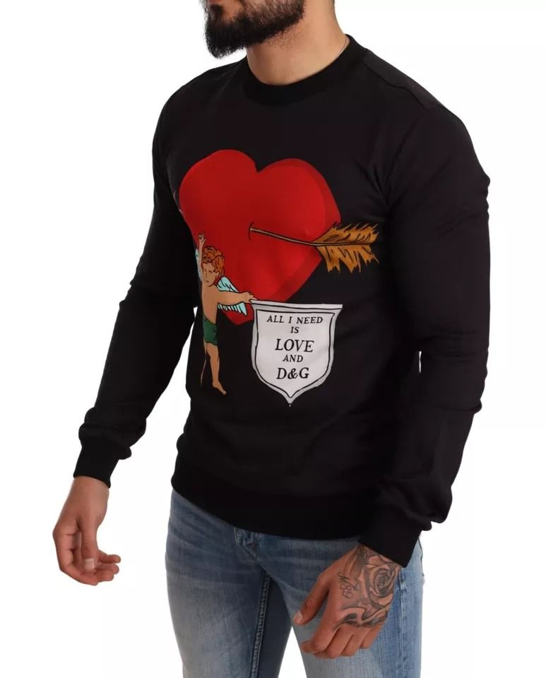 Cupid Print Hoodie Sweatshirt Men's Sweater - Dolce & Gabbana - Modalova