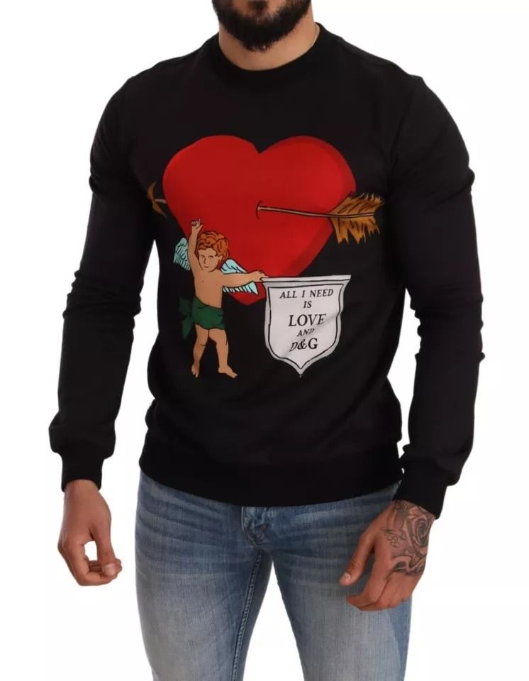 Cupid Print Hoodie Sweatshirt Men's Sweater - Dolce & Gabbana - Modalova