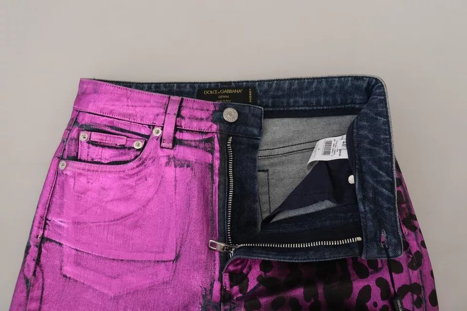 Leopard Cotton Slim Fit Denim Women's Jeans (Pre-Owned) - Dolce & Gabbana - Modalova