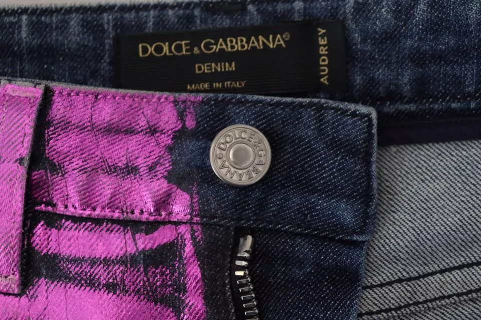 Leopard Cotton Slim Fit Denim Women's Jeans (Pre-Owned) - Dolce & Gabbana - Modalova