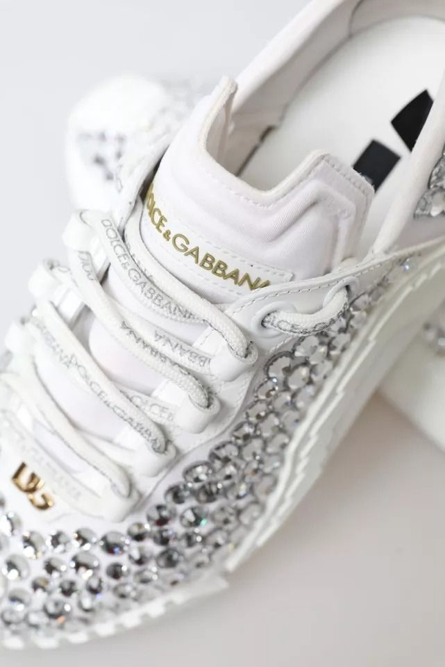 NS1 Canvas Leather Embellished Sneakers Women's Shoes (Pre-Owned) - Dolce & Gabbana - Modalova