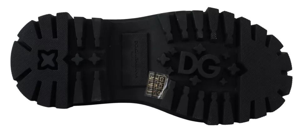 Leather Trekking Derby Embellished Women's Shoes - Dolce & Gabbana - Modalova