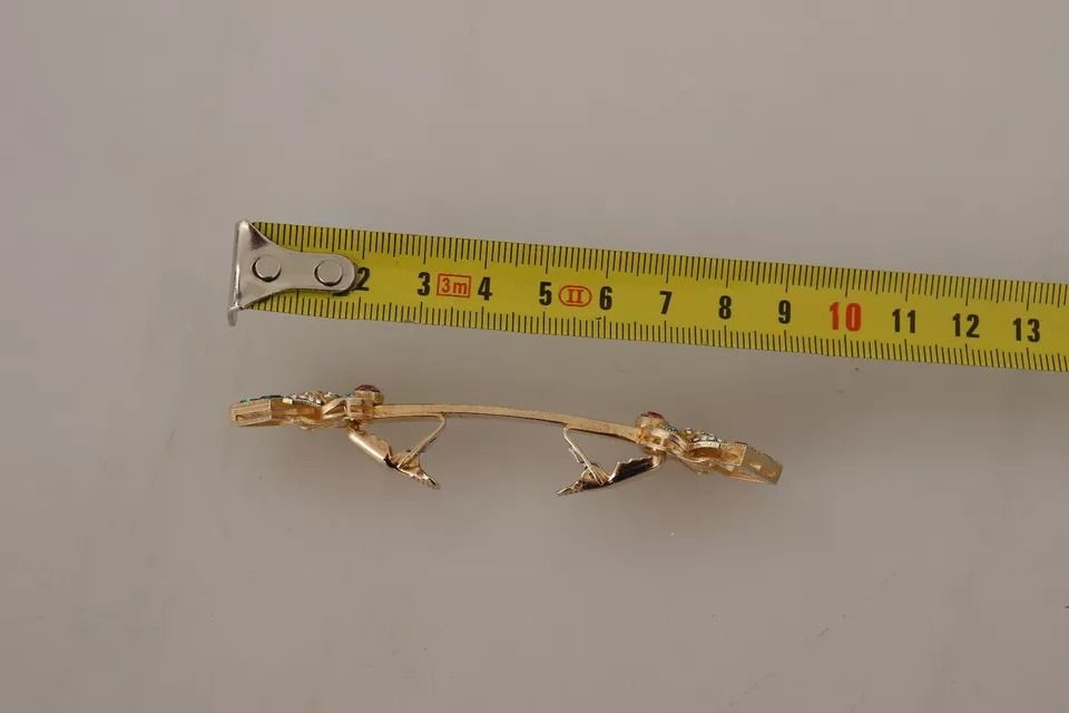 Plated 925 Sterling Silver Crystal Collar Stop Men's Brooch - Dolce & Gabbana - Modalova