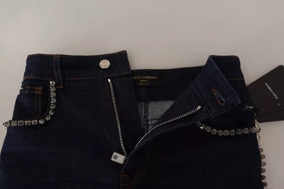Dark Embellished Denim Hot Pants Women's Shorts (Pre-Owned) - Dolce & Gabbana - Modalova