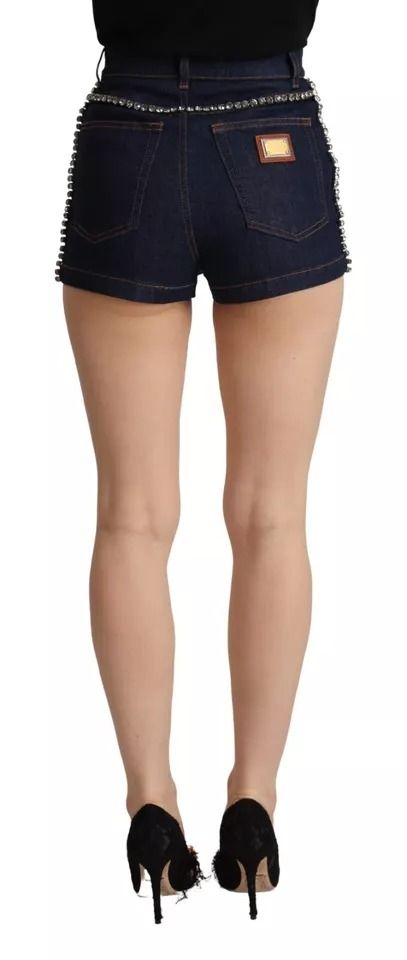 Dark Embellished Denim Hot Pants Women's Shorts (Pre-Owned) - Dolce & Gabbana - Modalova