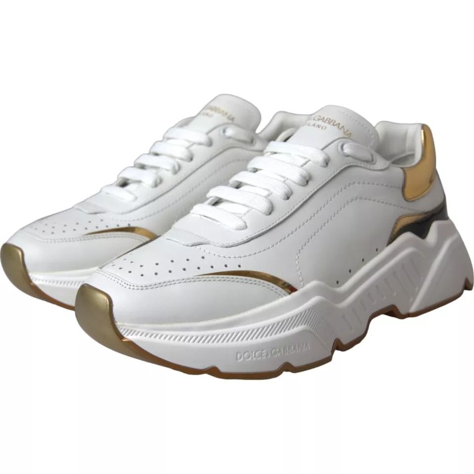 Gold DAYMASTER Leather Sneakers Men Men's Shoes - Dolce & Gabbana - Modalova