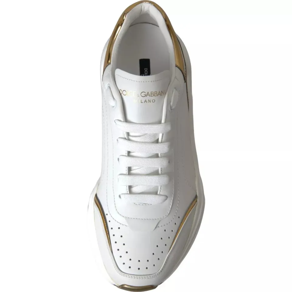 Gold DAYMASTER Leather Sneakers Men Men's Shoes - Dolce & Gabbana - Modalova