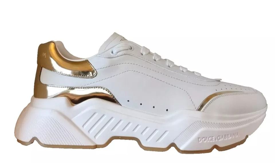 Gold DAYMASTER Leather Sneakers Men Men's Shoes - Dolce & Gabbana - Modalova