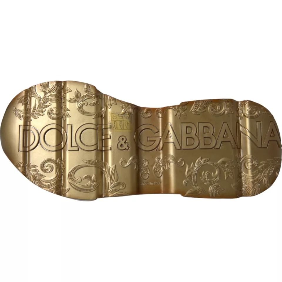 Gold DAYMASTER Leather Sneakers Men Men's Shoes - Dolce & Gabbana - Modalova