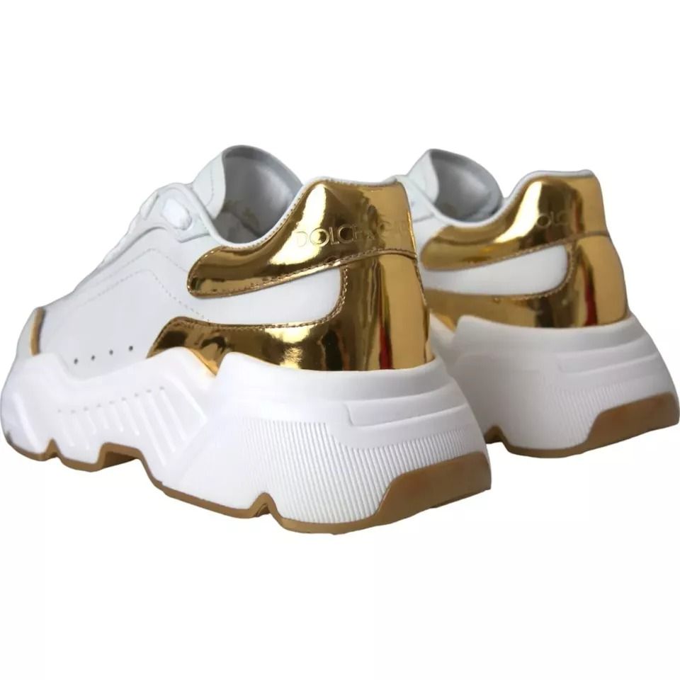 Gold DAYMASTER Leather Sneakers Men Men's Shoes - Dolce & Gabbana - Modalova