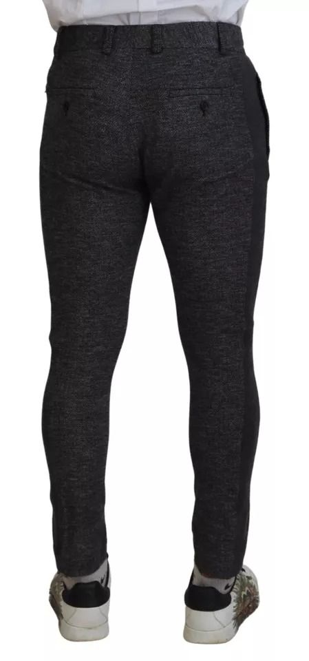 Gray Chevron Viscose Skinny Men's Pants - Dolce & Gabbana - Modalova