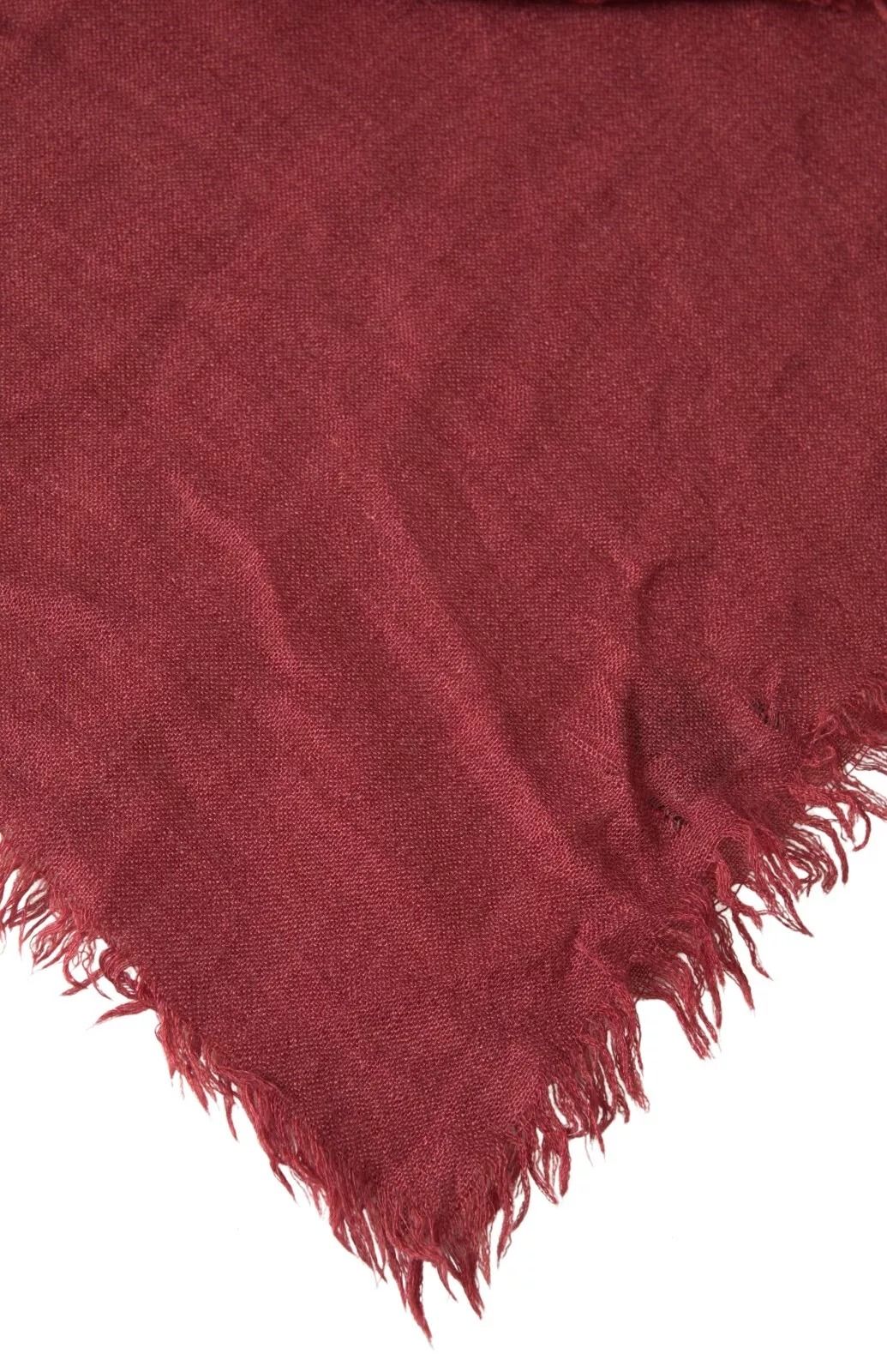 Maroon Cashmere Knit Wrap Shawl Fringe Scarf (Pre-Owned) - Dolce & Gabbana - Modalova