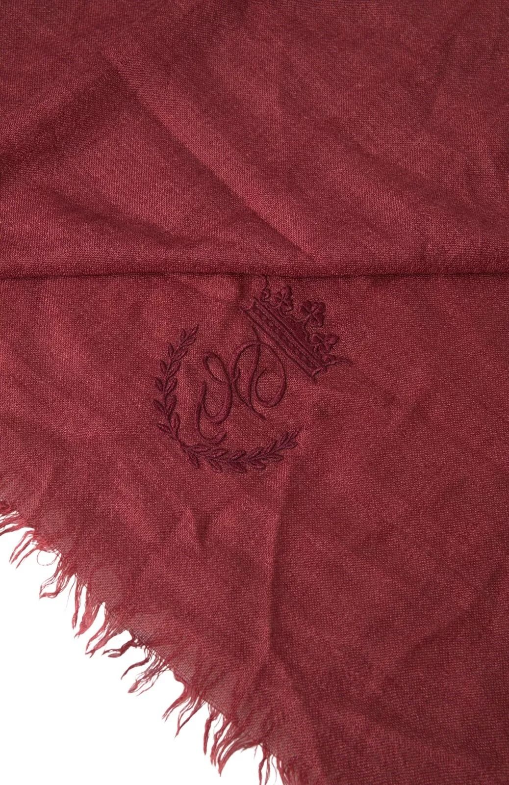 Maroon Cashmere Knit Wrap Shawl Fringe Scarf (Pre-Owned) - Dolce & Gabbana - Modalova