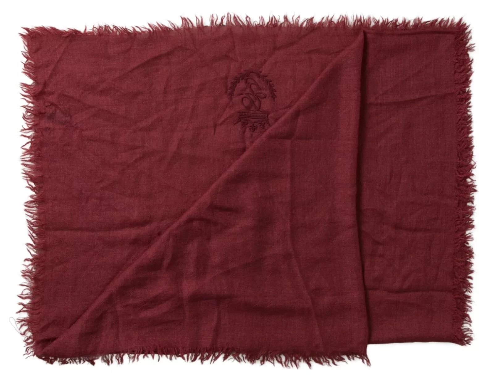 Maroon Cashmere Knit Wrap Shawl Fringe Scarf (Pre-Owned) - Dolce & Gabbana - Modalova