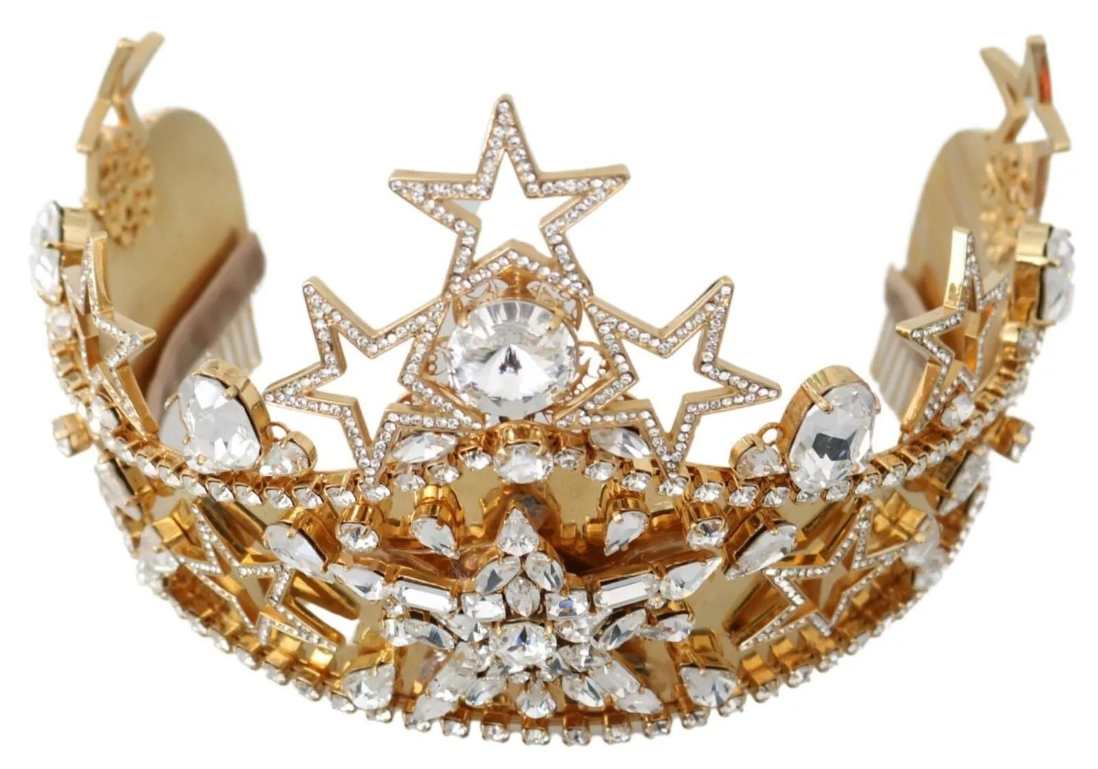 Crystal Star STRASS Crown Logo Tiara Women's Diadem (Pre-Owned) - Dolce & Gabbana - Modalova