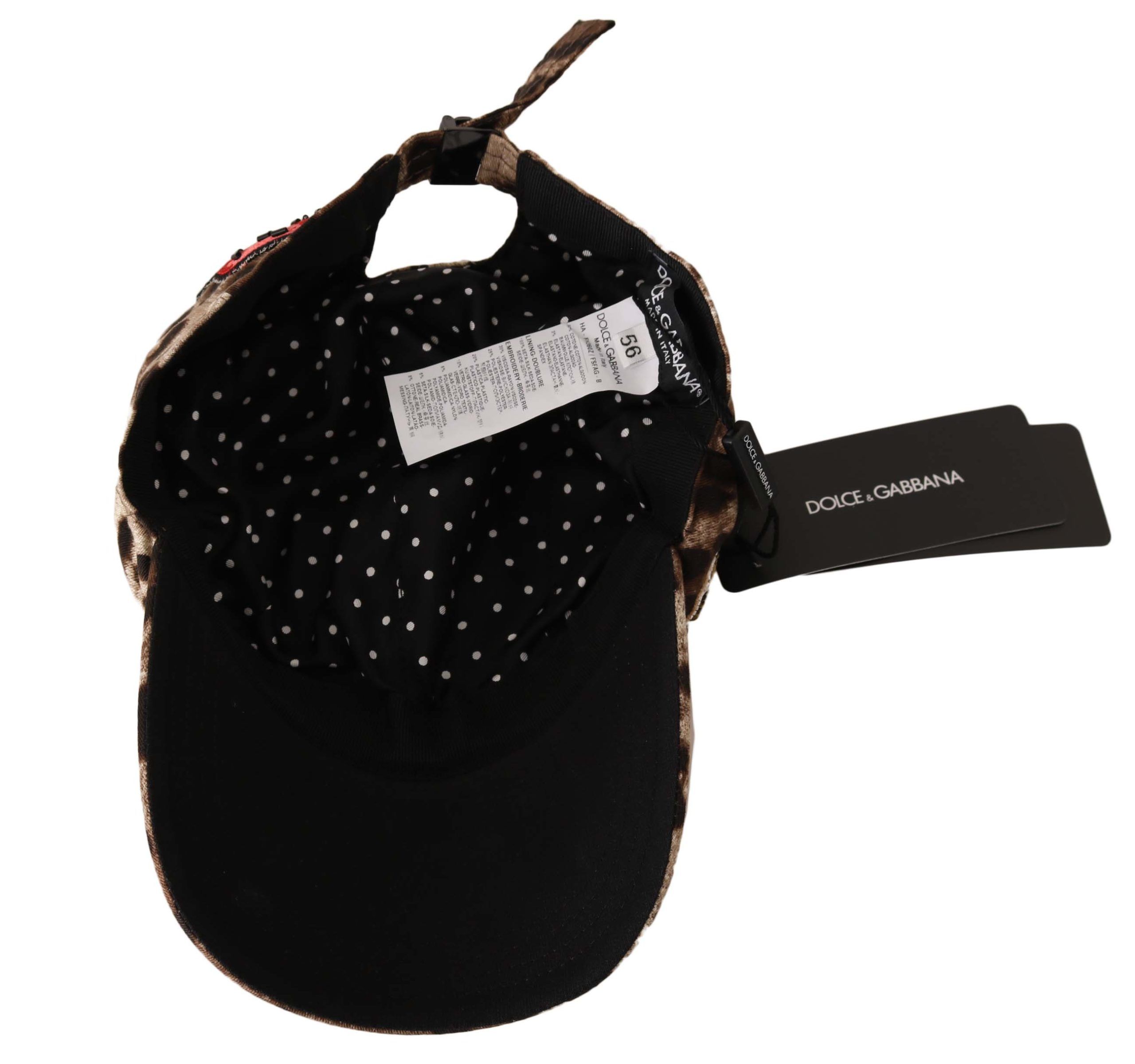 Leopard Sequin Sicily Applique Baseball Women's Hat - Dolce & Gabbana - Modalova