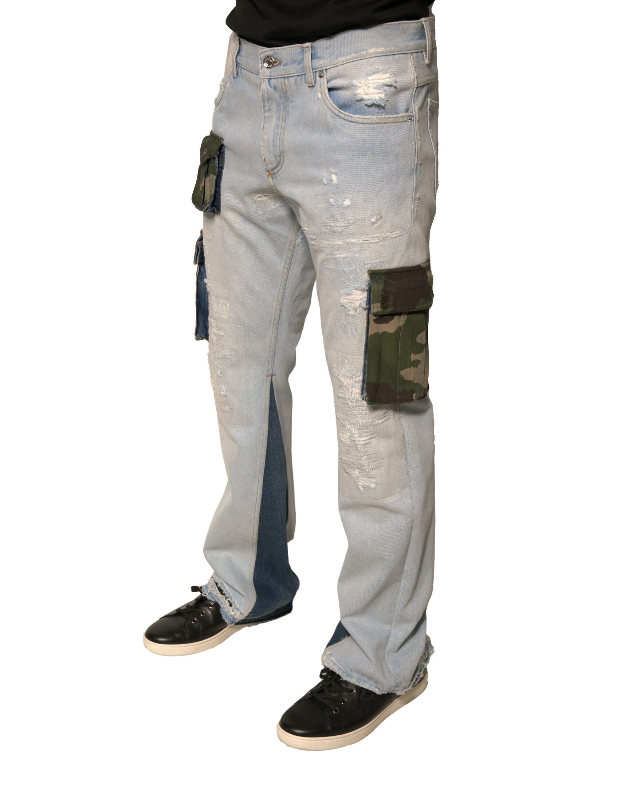 Cotton Cargo Straight Denim Men's Jeans - Dolce & Gabbana - Modalova