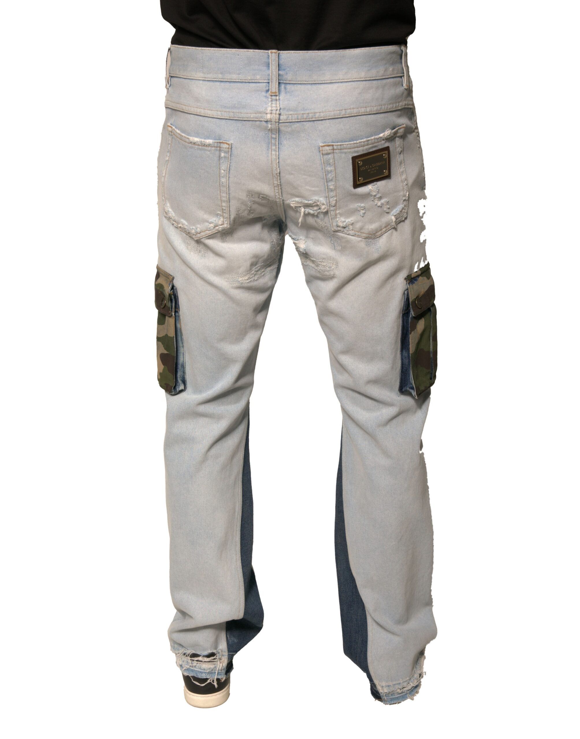 Cotton Cargo Straight Denim Men's Jeans - Dolce & Gabbana - Modalova
