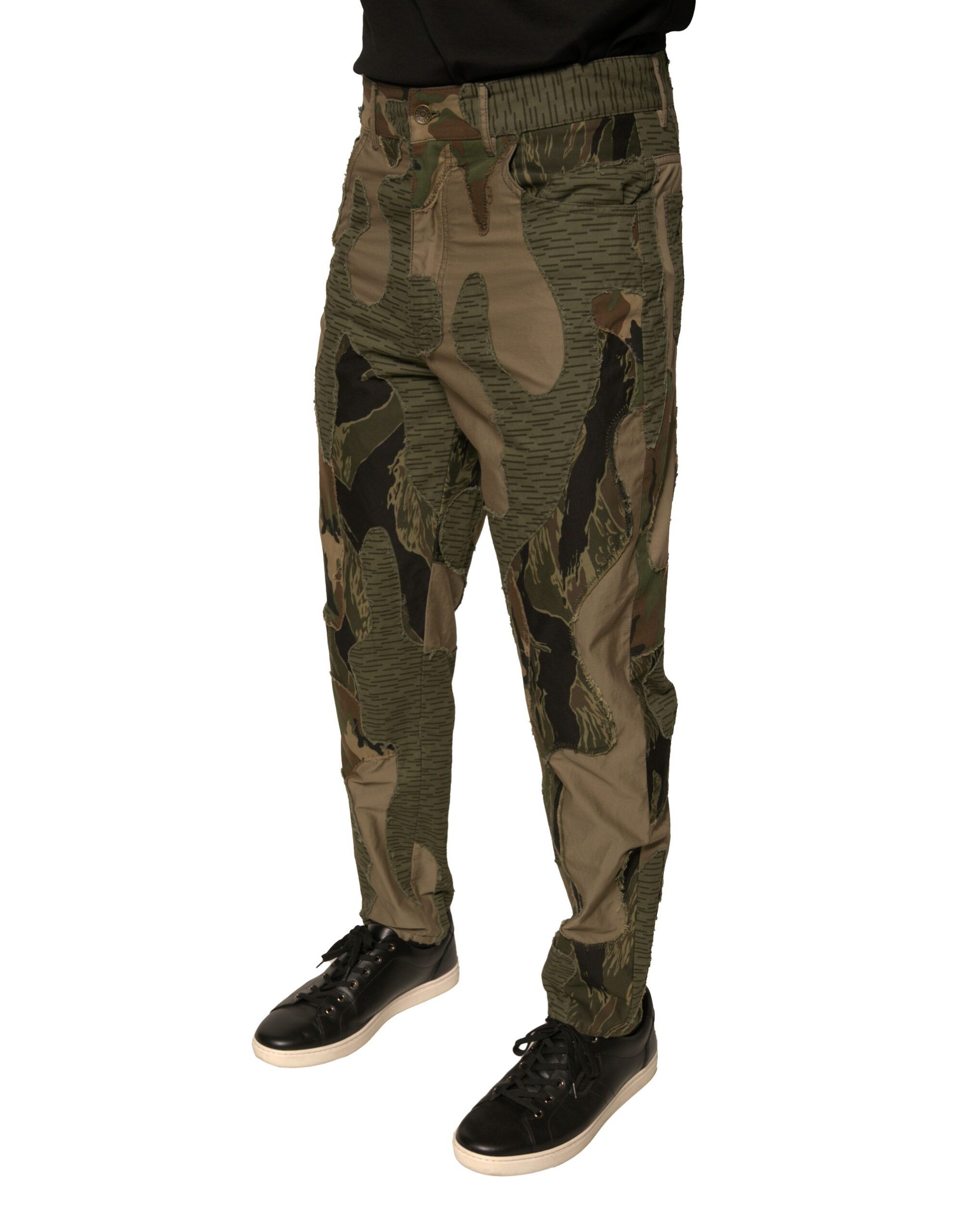 Camouflage Cotton Men's Pants - Dolce & Gabbana - Modalova