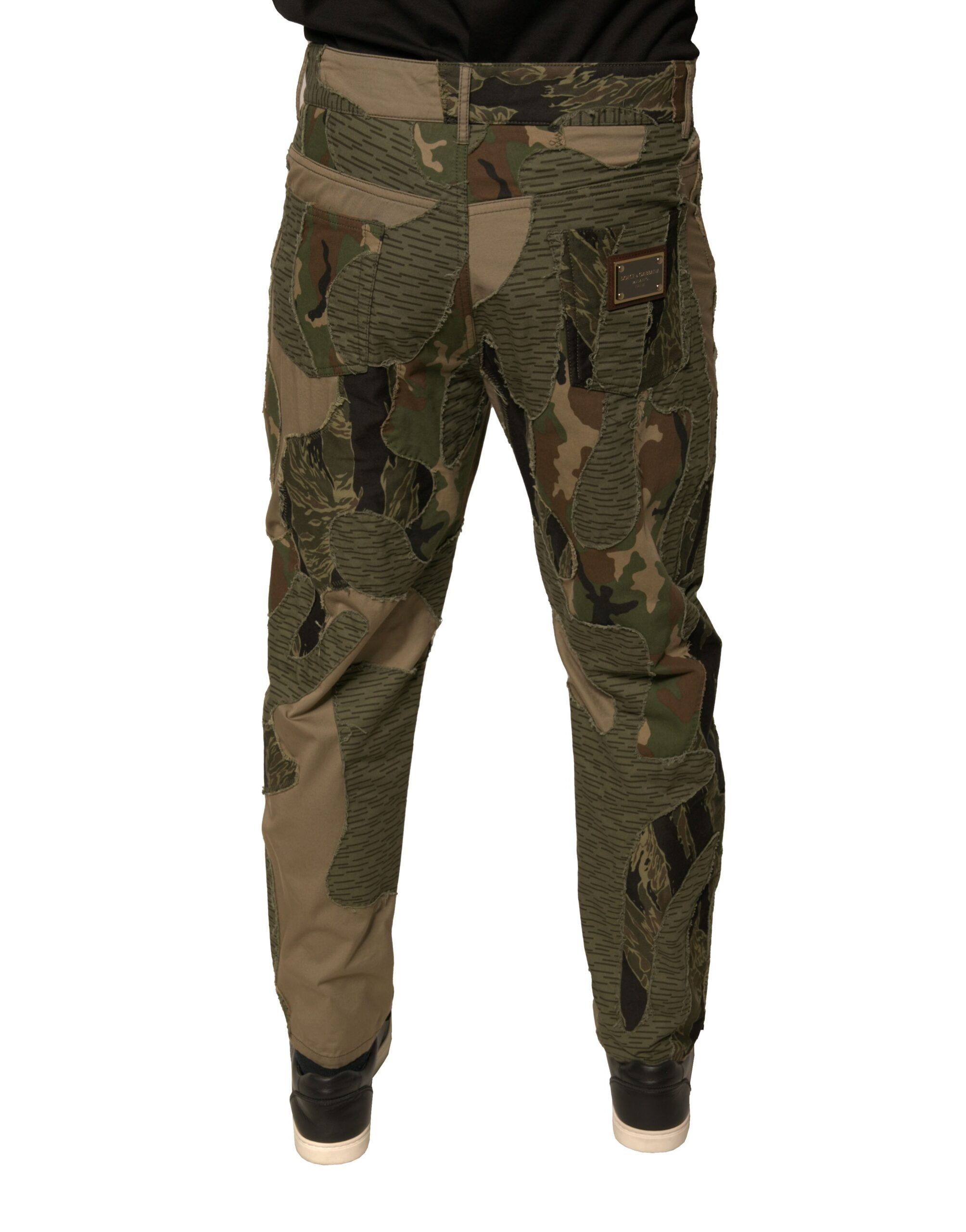 Camouflage Cotton Men's Pants - Dolce & Gabbana - Modalova
