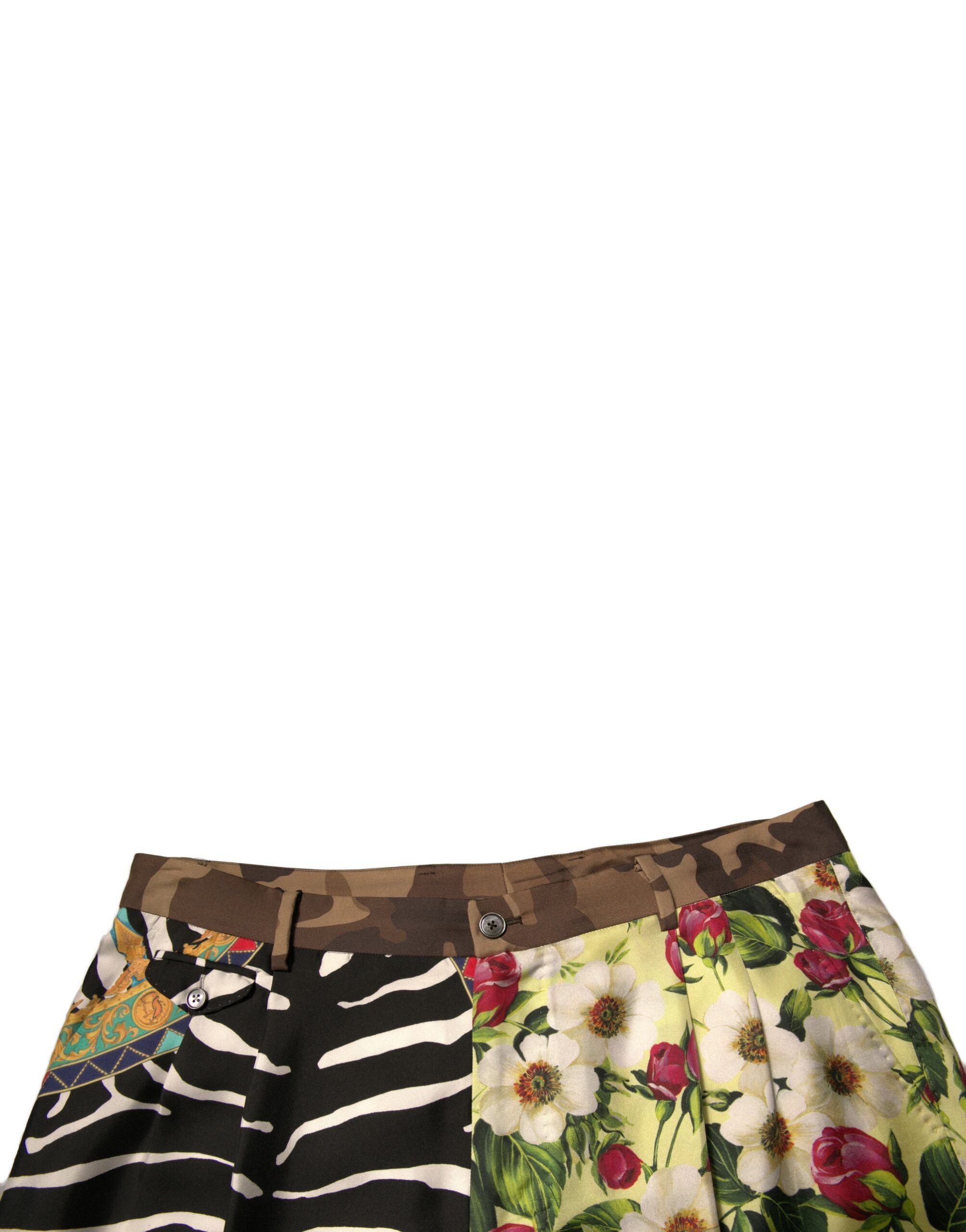 Patchwork Silk Men Chino Men's Shorts - Dolce & Gabbana - Modalova