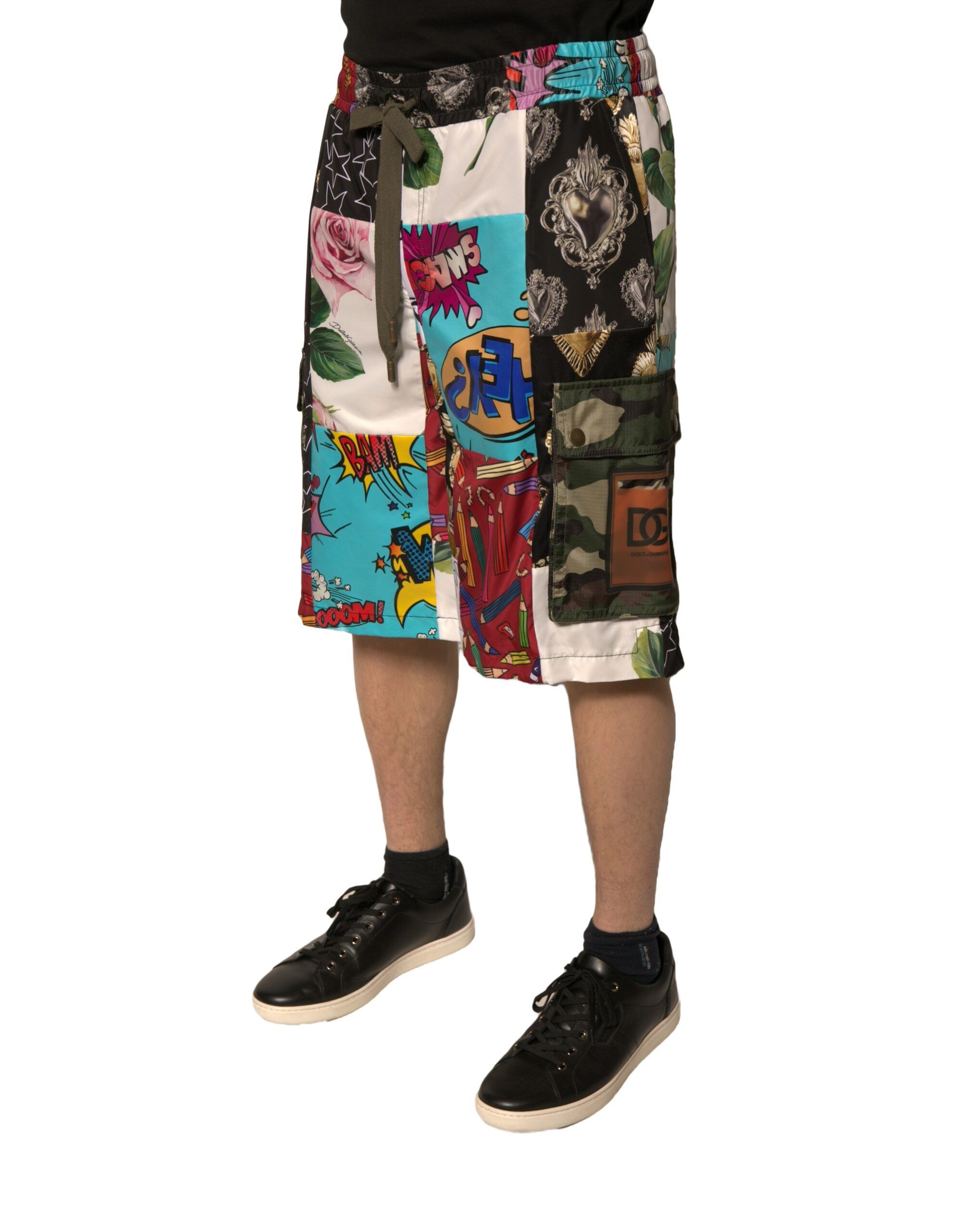 Patchwork Cargo Bermuda Men's Shorts - Dolce & Gabbana - Modalova