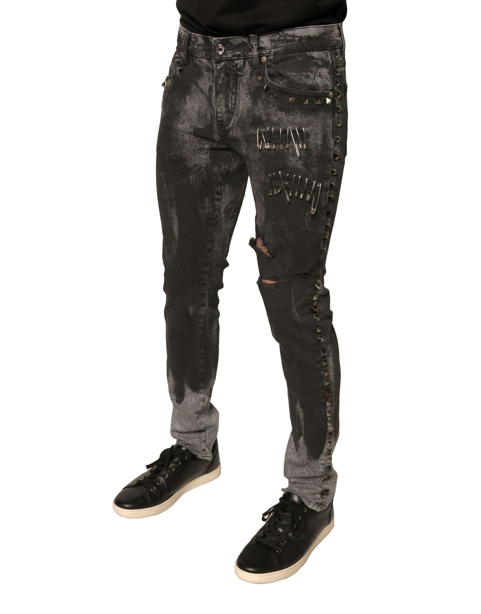 Embellished Cotton Skinny Denim Men's Jeans (Pre-Owned) - Dolce & Gabbana - Modalova