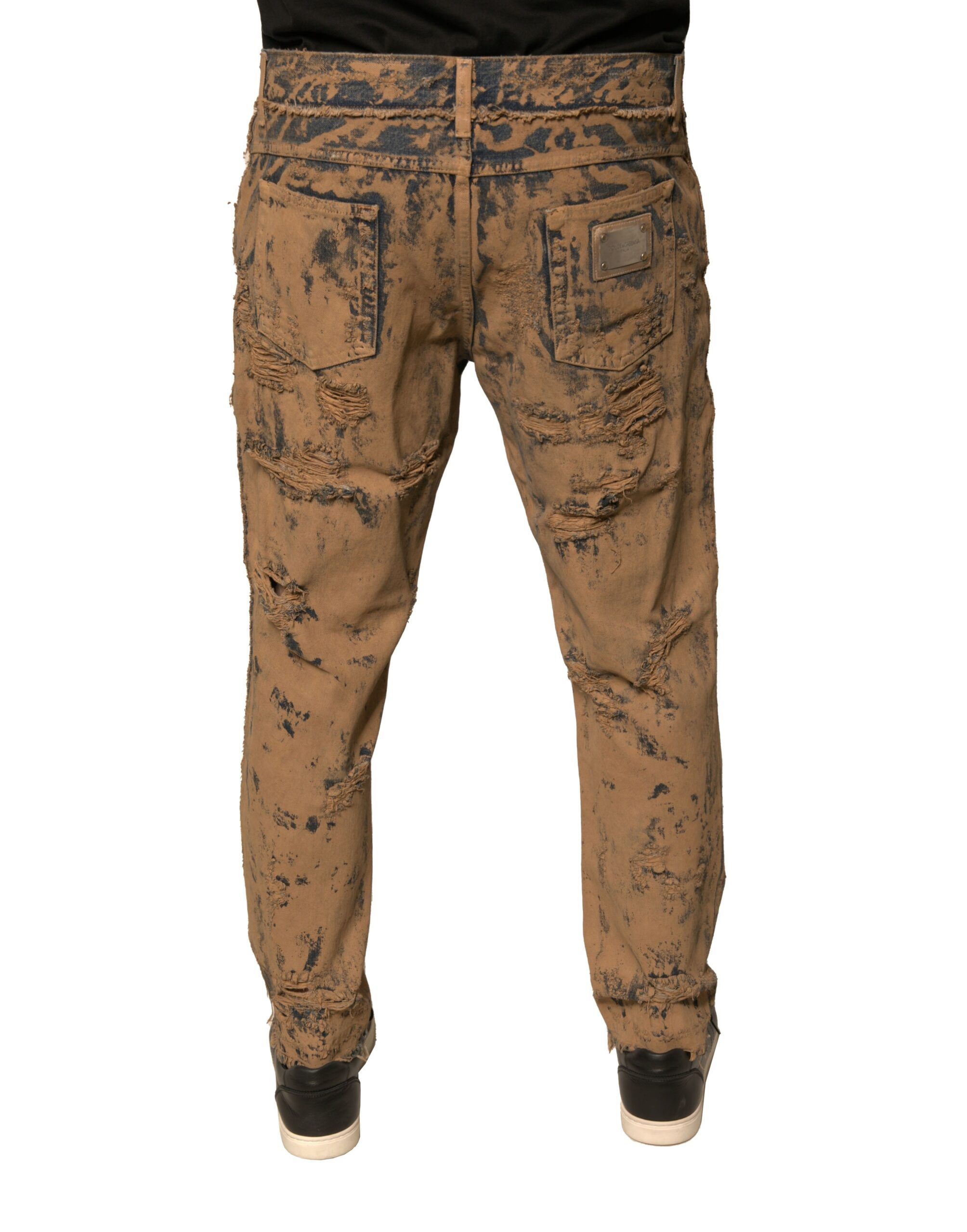Tattered Cotton Skinny Denim Men's Jeans - Dolce & Gabbana - Modalova