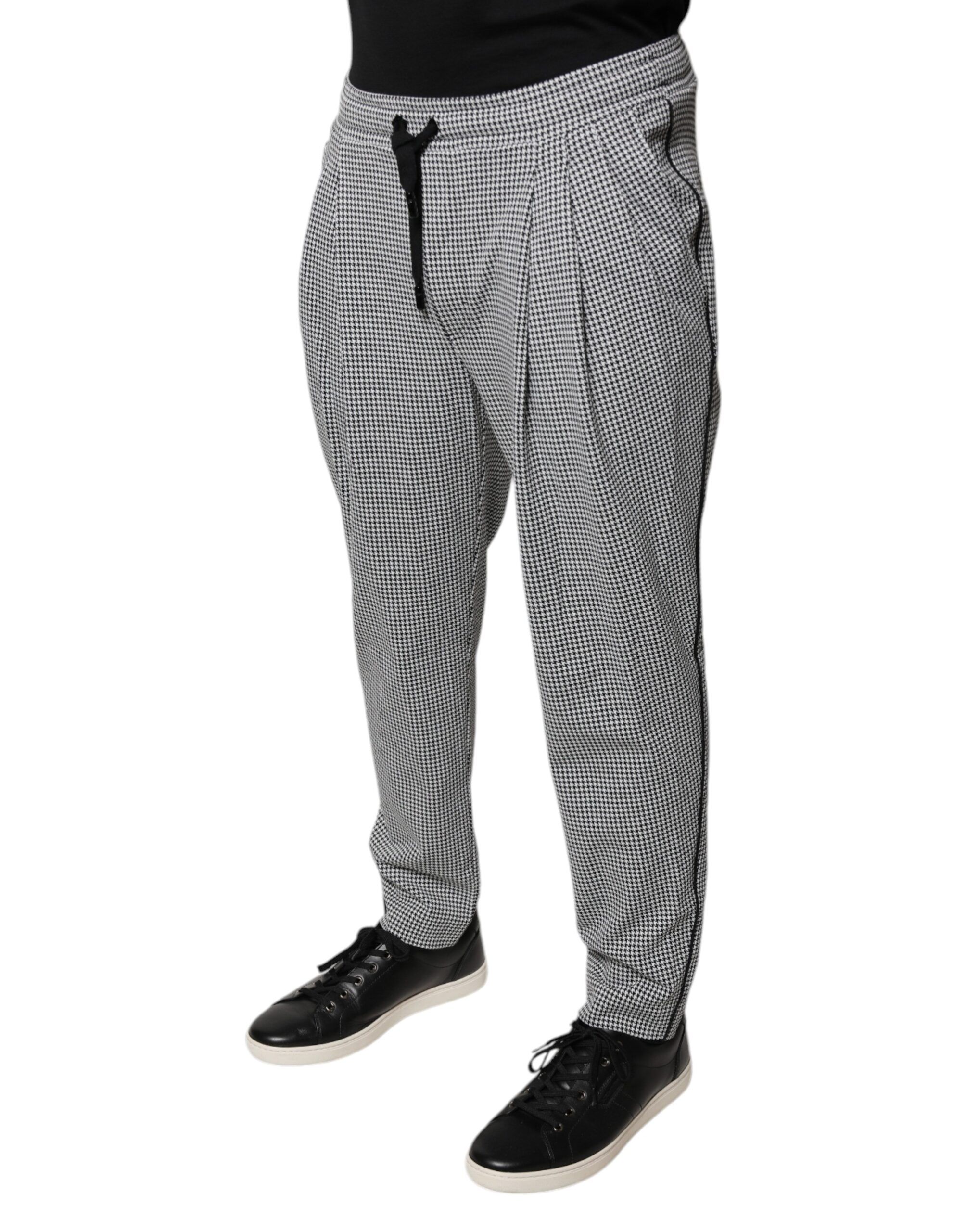 Black White Houndstooth Skinny Dress Men's Pants - Dolce & Gabbana - Modalova