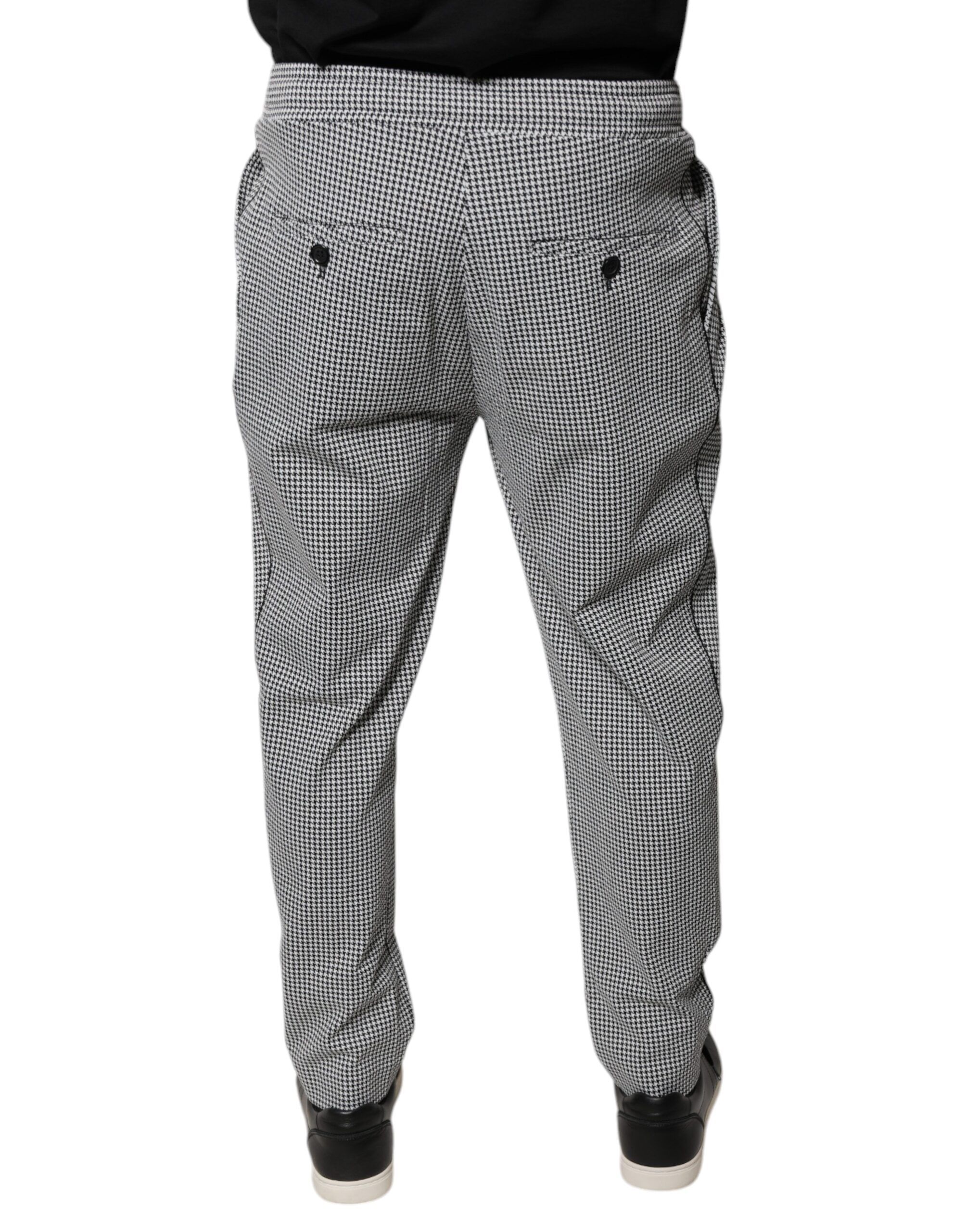 Black White Houndstooth Skinny Dress Men's Pants - Dolce & Gabbana - Modalova