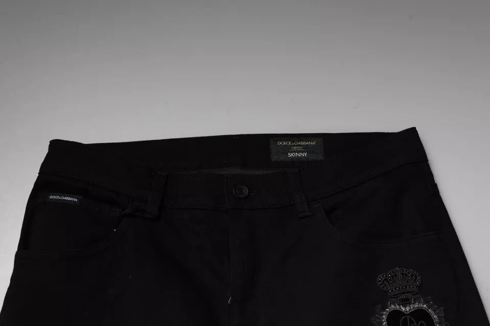 DG Crown Logo Cotton Skinny Denim Men's Jeans - Dolce & Gabbana - Modalova
