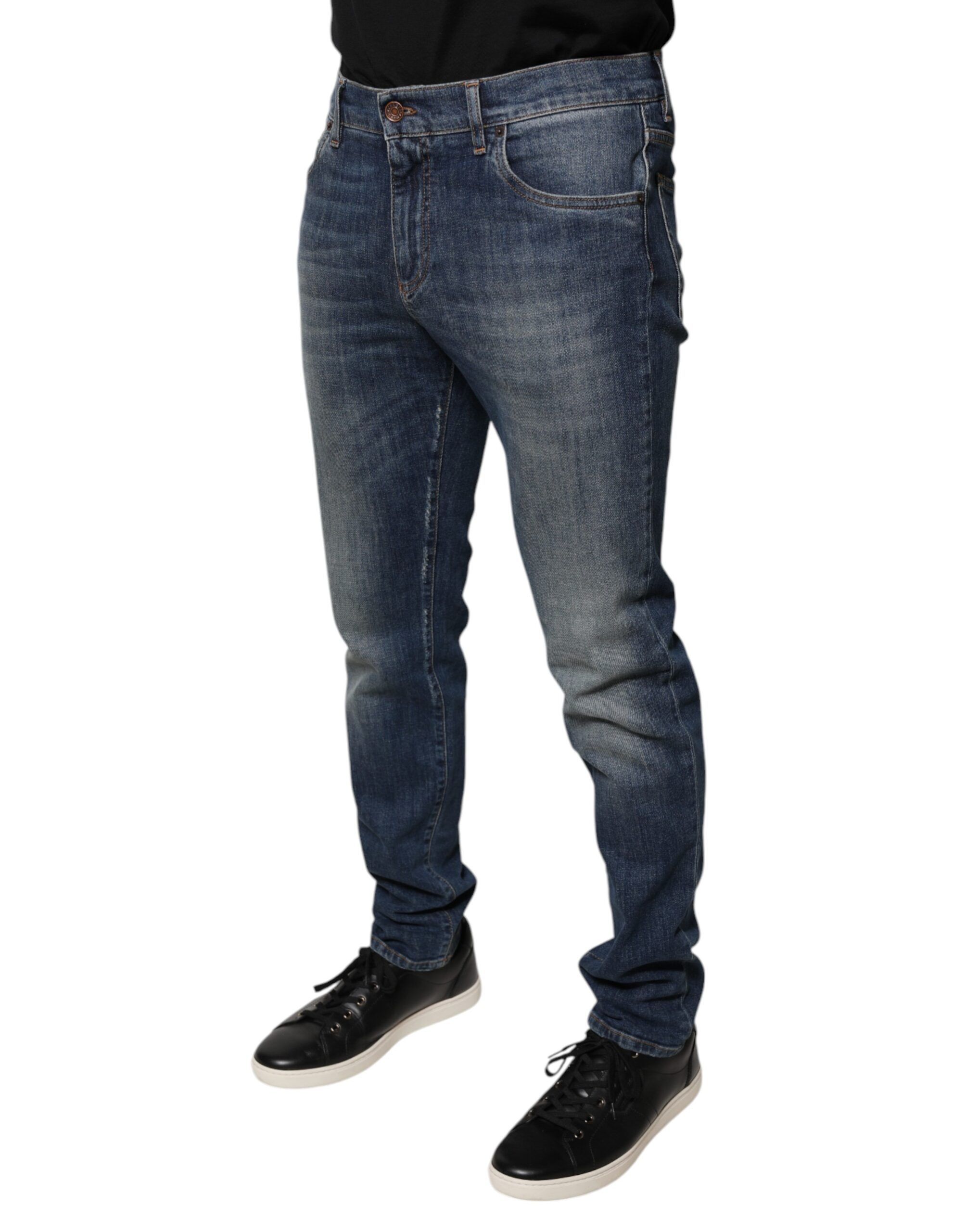 DG Crown Logo Cotton Skinny Denim Men's Jeans (Pre-Owned) - Dolce & Gabbana - Modalova