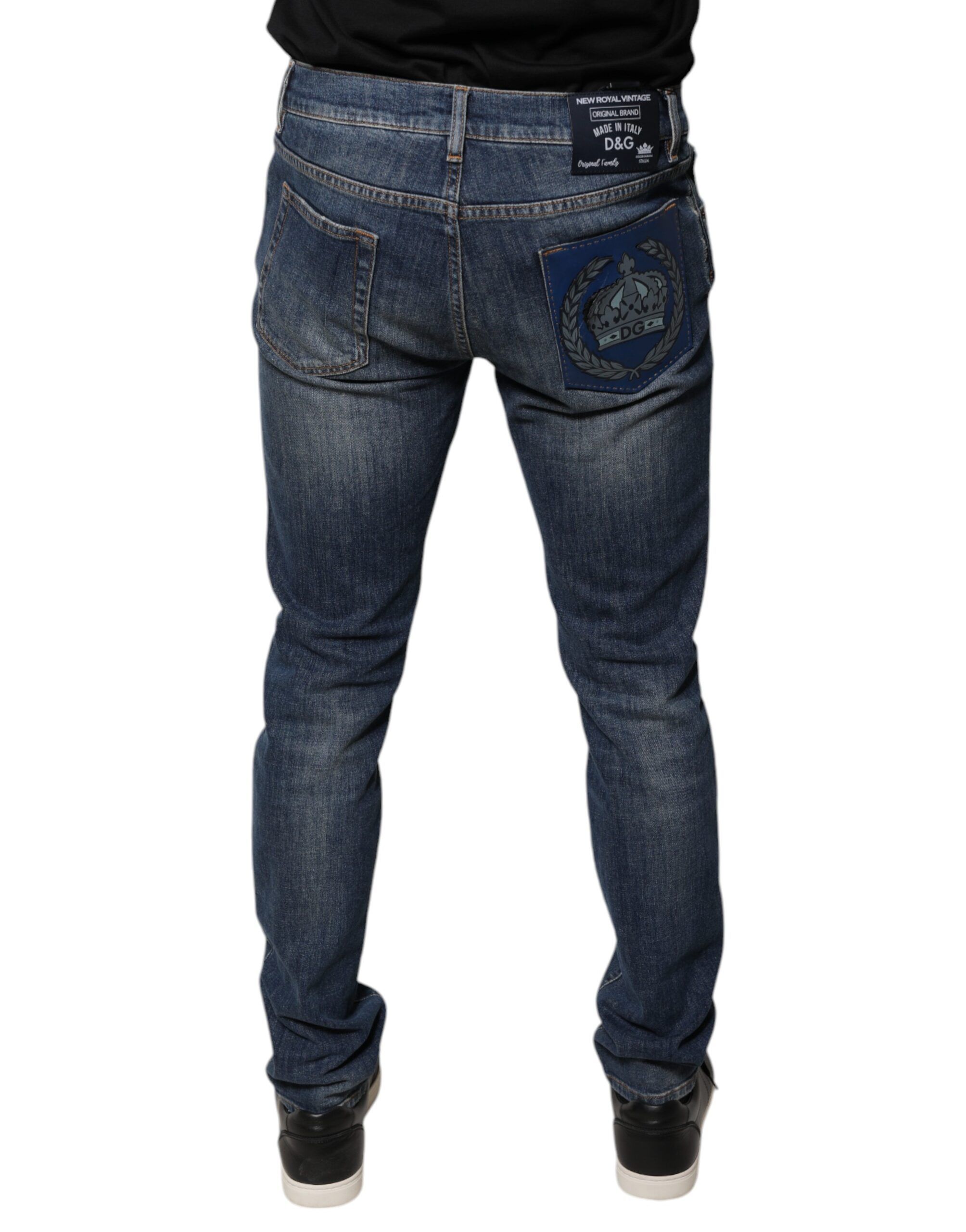 DG Crown Logo Cotton Skinny Denim Men's Jeans (Pre-Owned) - Dolce & Gabbana - Modalova