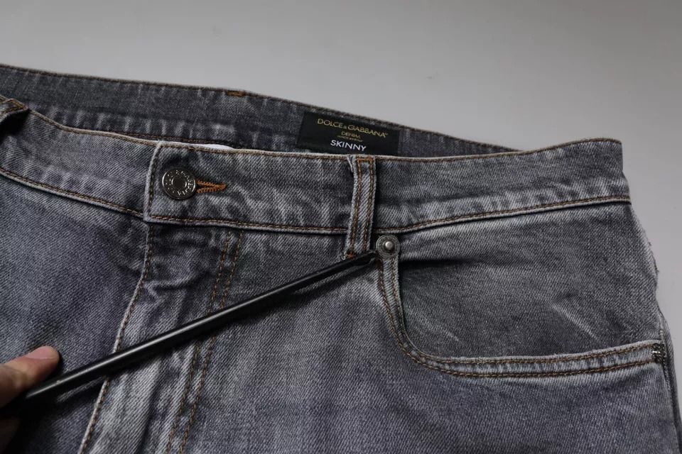 Logo Cotton Stretch Skinny Denim Men's Jeans (Pre-Owned) - Dolce & Gabbana - Modalova