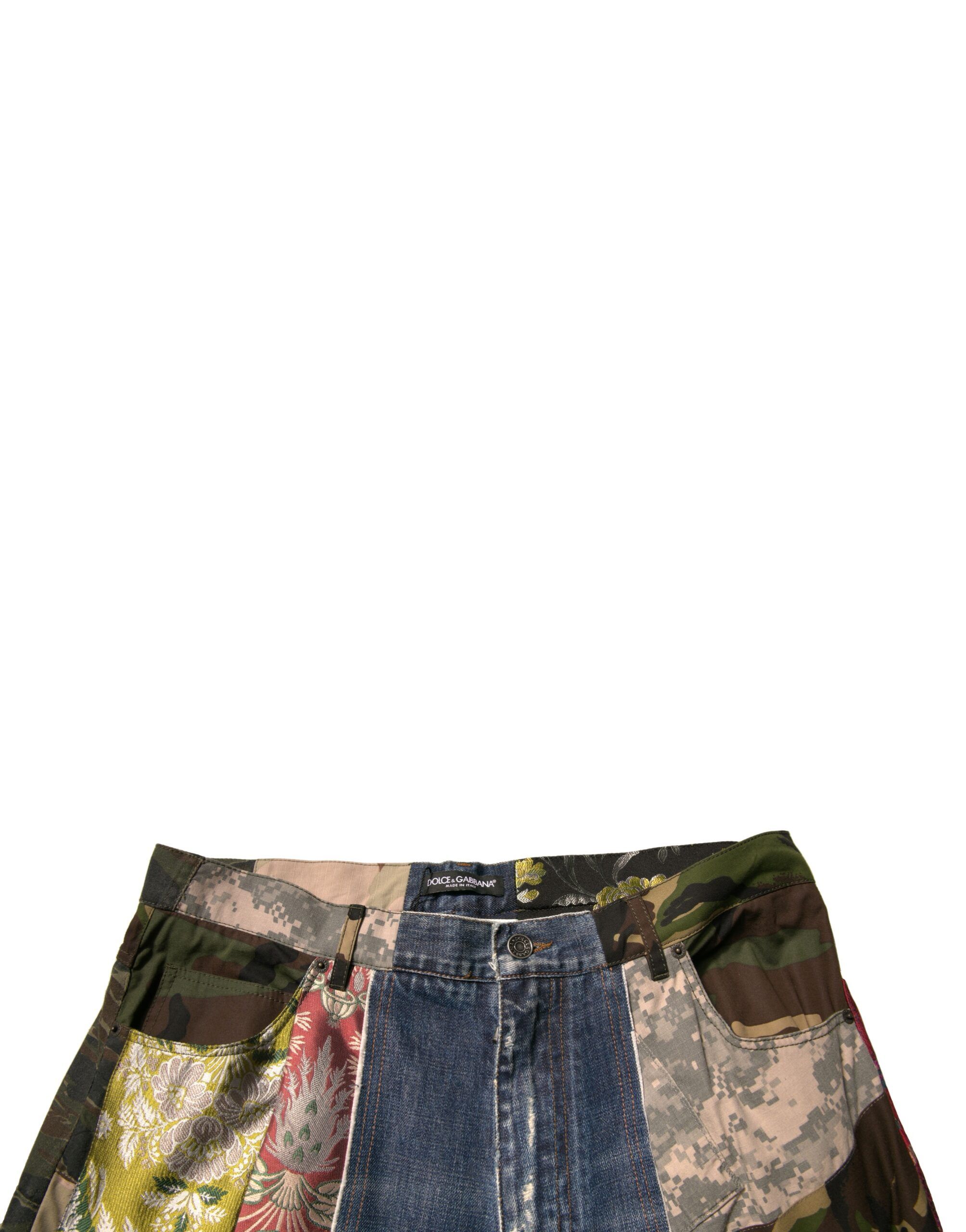 Patchwork Cotton Straight Denim Men's Jeans - Dolce & Gabbana - Modalova