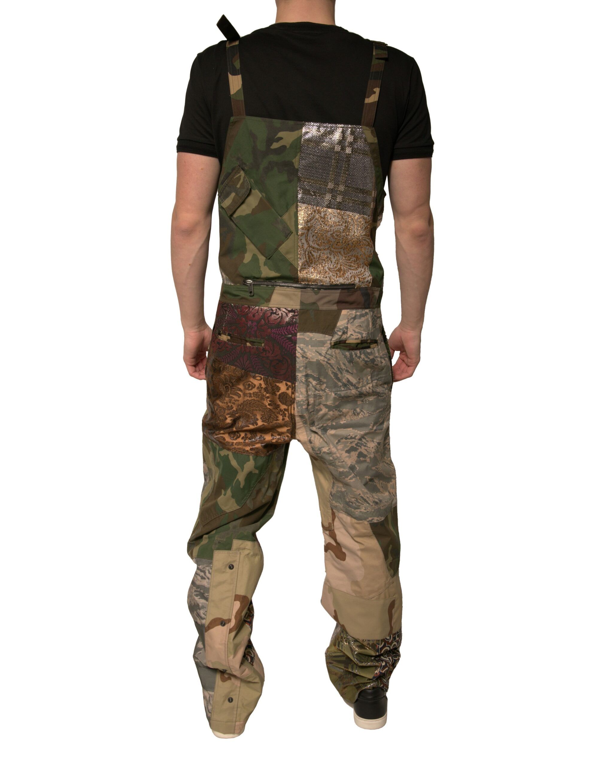 Patchwork Camouflage Overall Men's Pants - Dolce & Gabbana - Modalova