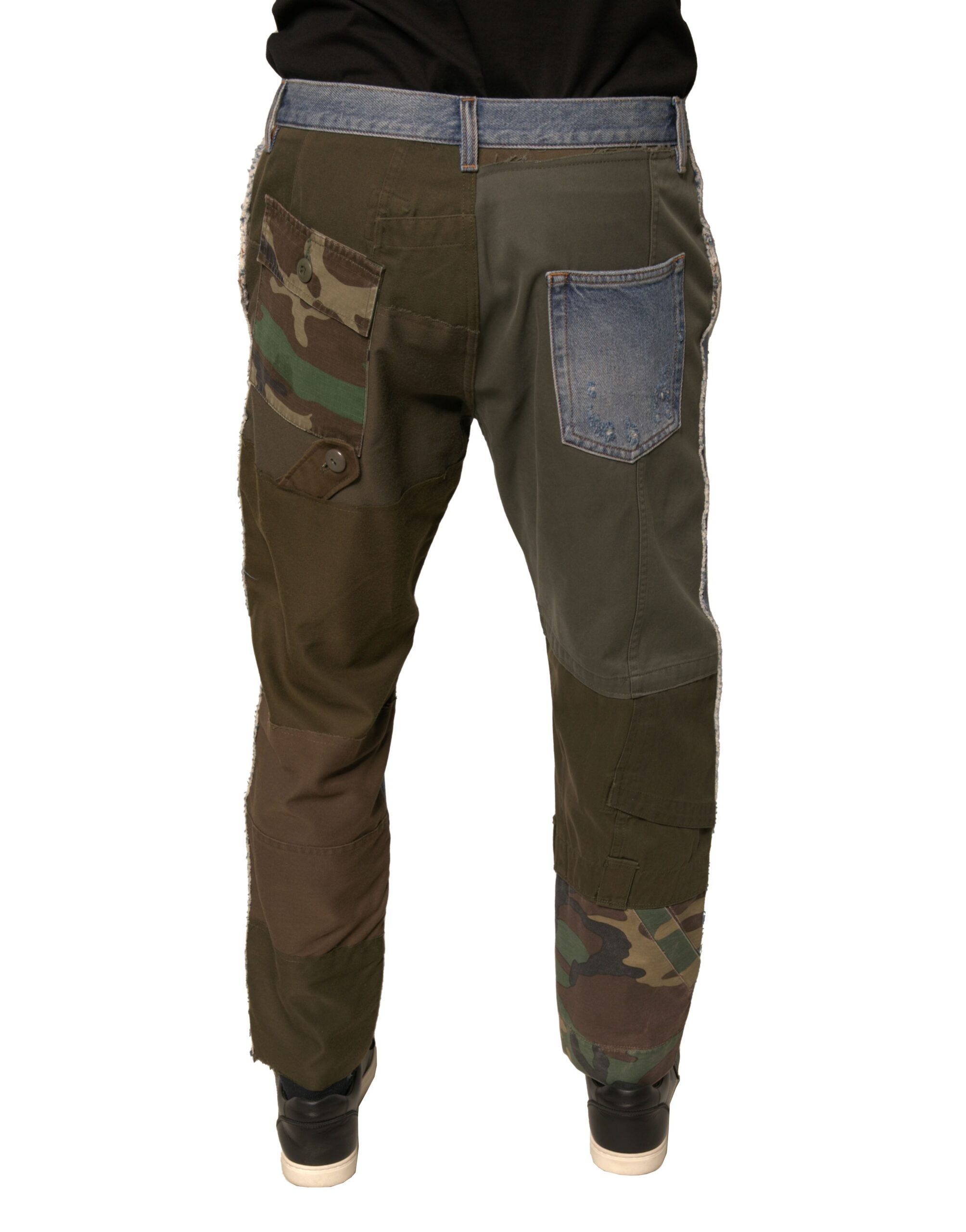 Tattered Straight Cropped Denim Men's Jeans - Dolce & Gabbana - Modalova