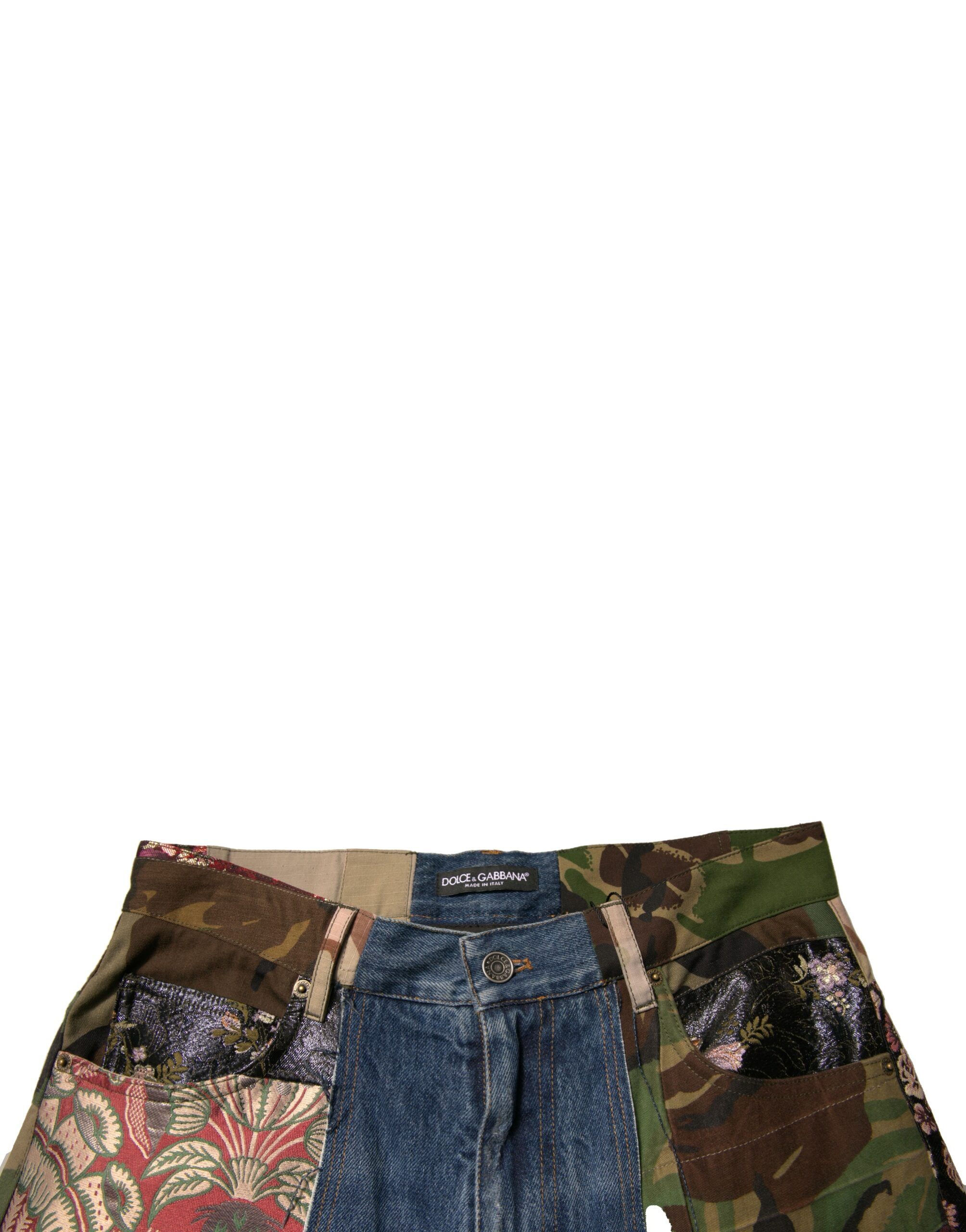 Patchwork Cotton Straight Denim Men's Jeans - Dolce & Gabbana - Modalova