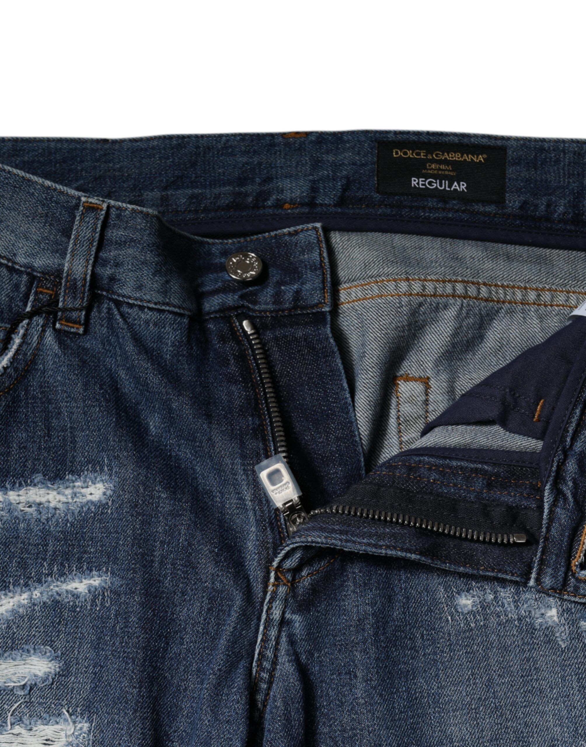 Cotton Tattered Skinny Denim Men's Jeans - Dolce & Gabbana - Modalova