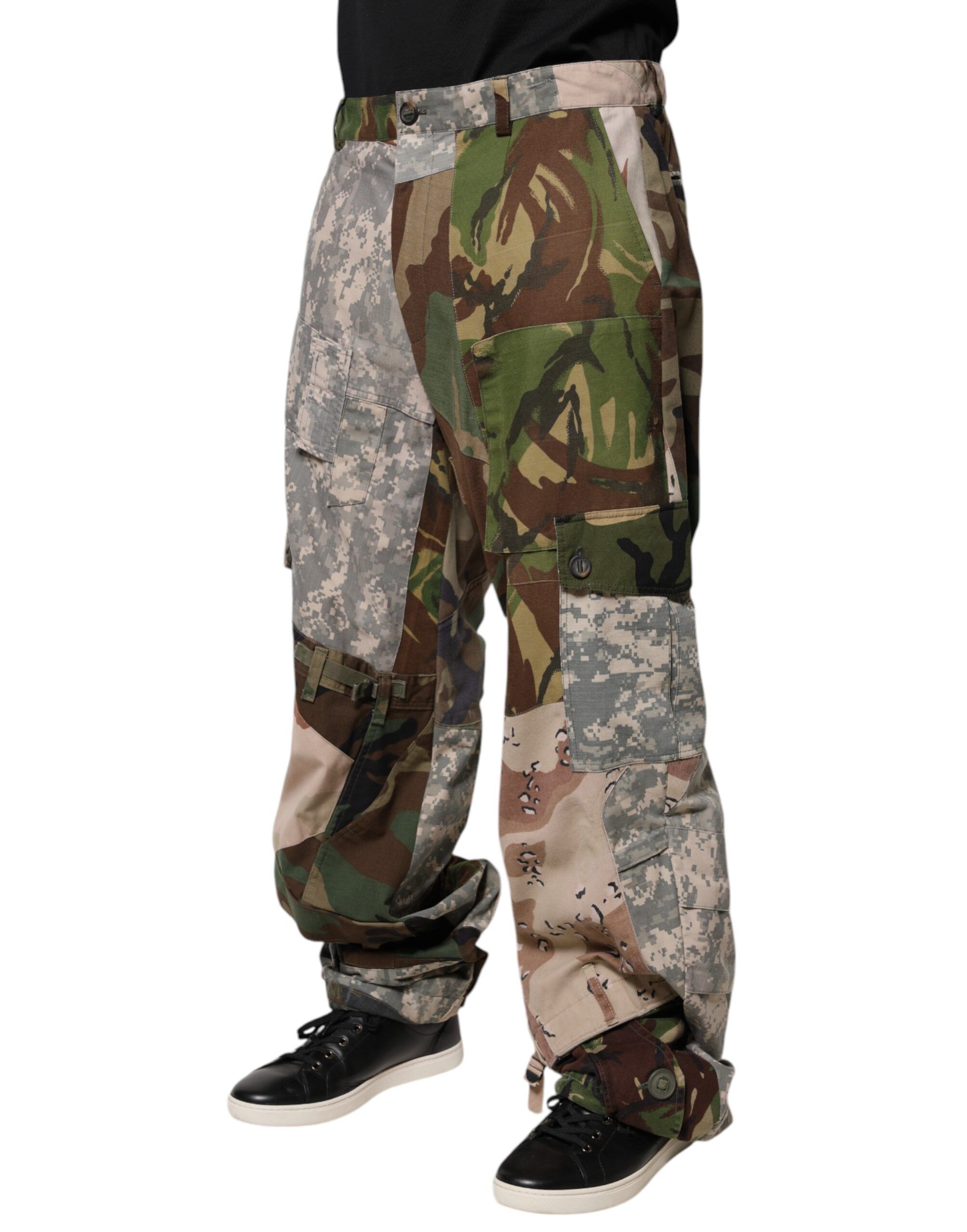 Patchwork Camouflage Cargo Men's Pants - Dolce & Gabbana - Modalova