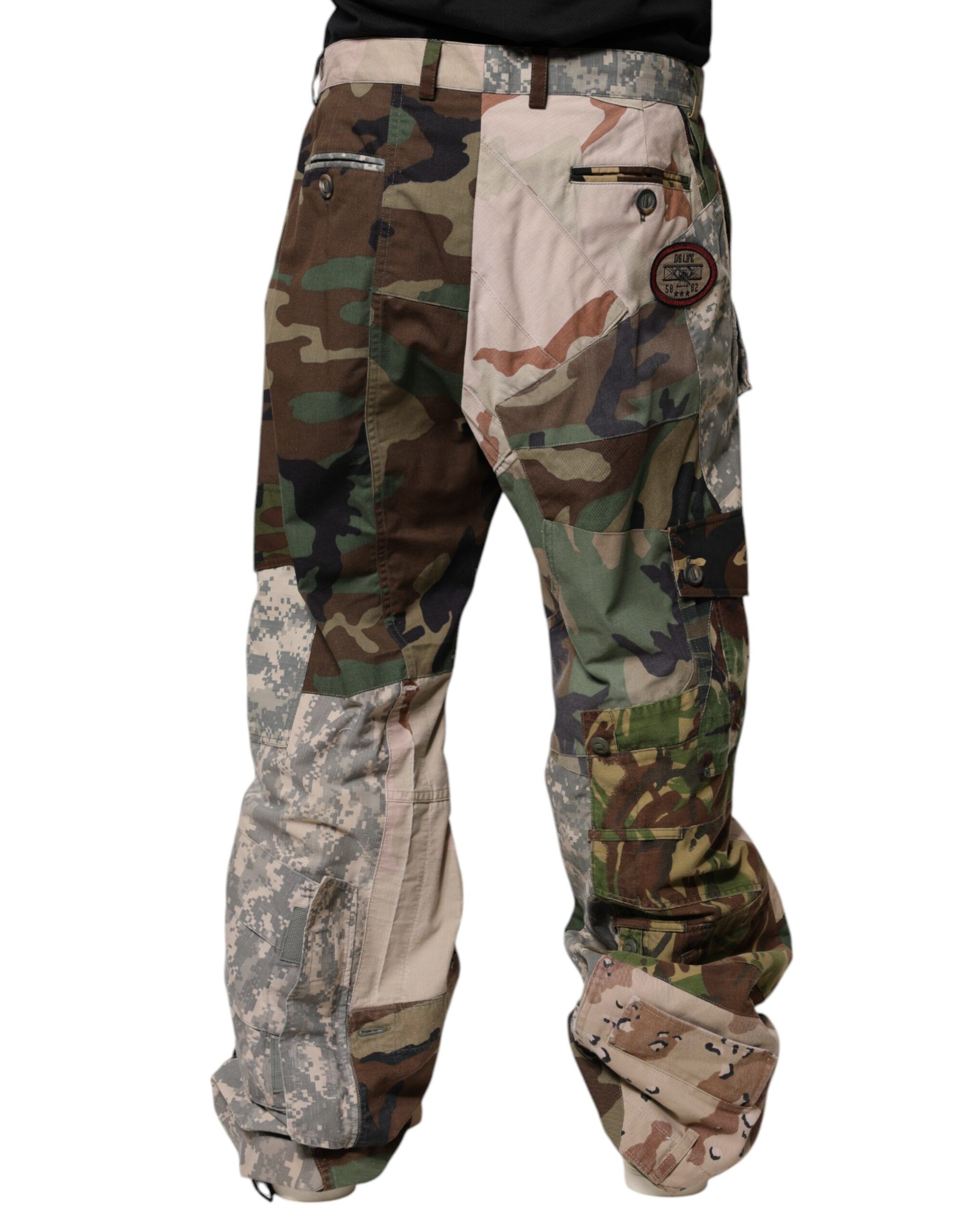 Patchwork Camouflage Cargo Men's Pants - Dolce & Gabbana - Modalova
