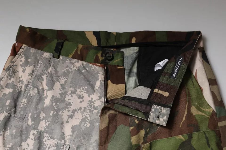 Patchwork Camouflage Cargo Men's Pants - Dolce & Gabbana - Modalova
