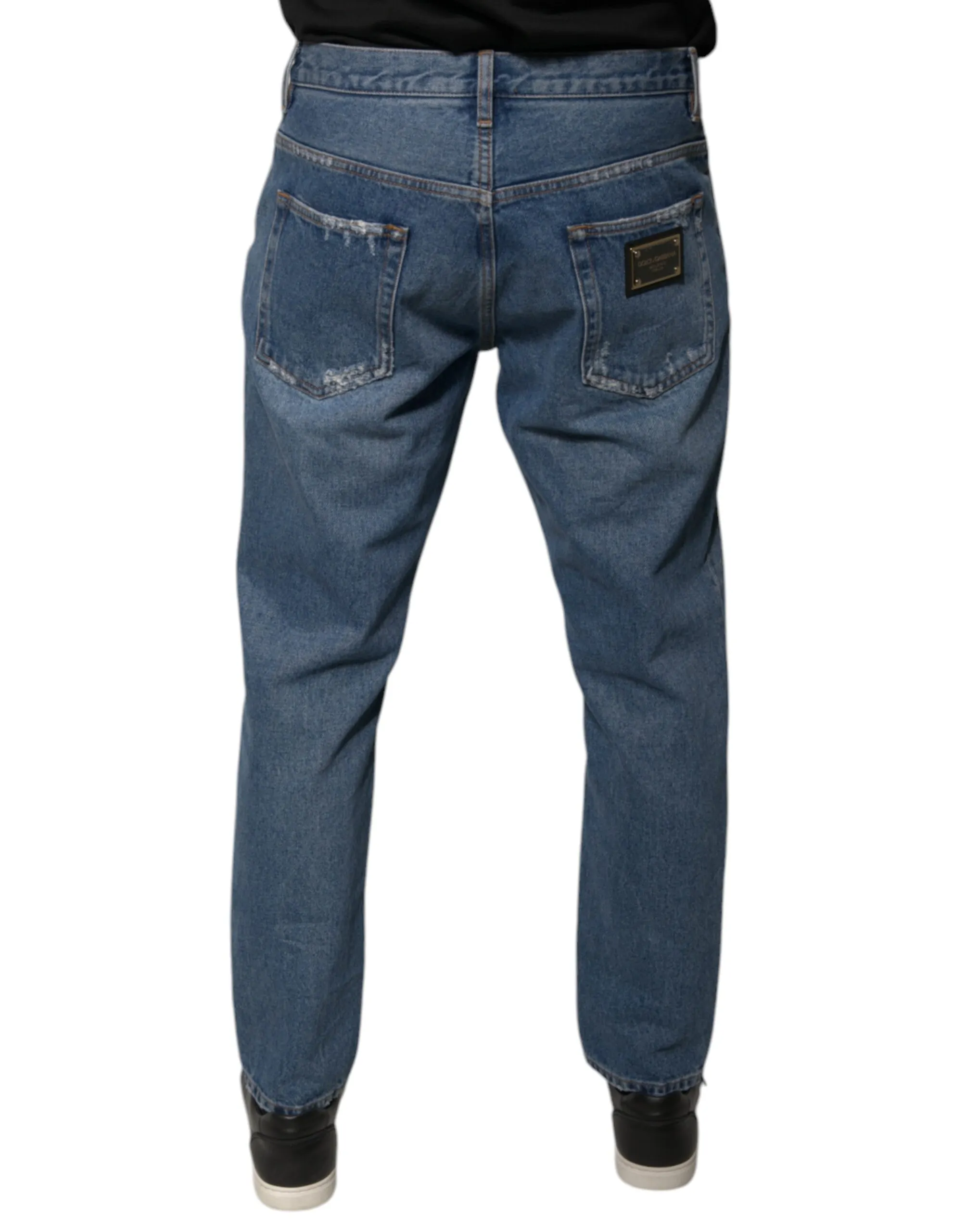 Cotton Logo Men Loose Denim Men's Jeans - Dolce & Gabbana - Modalova