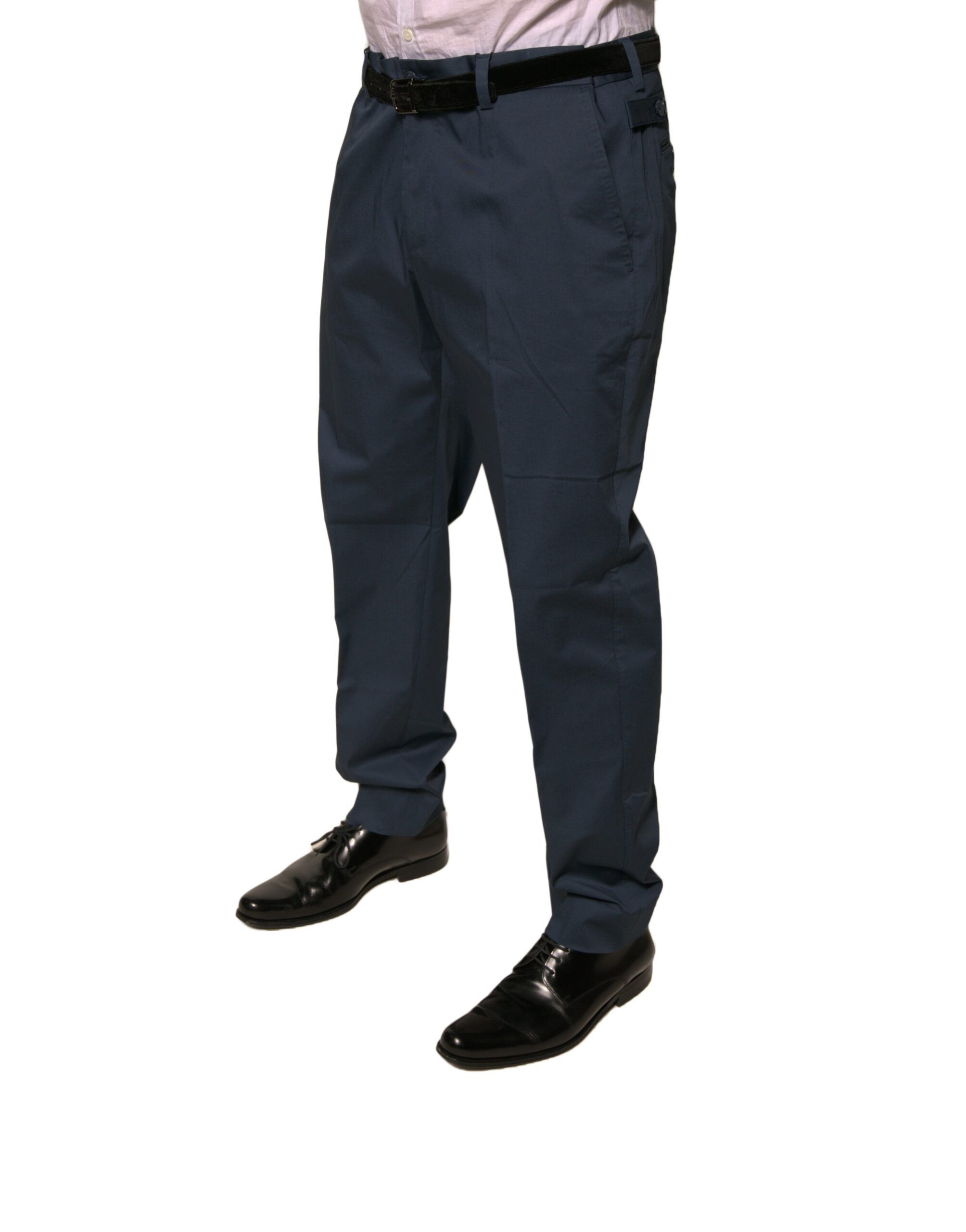 Dark Cotton Stretch Skinny Men Dress Men's Pants - Dolce & Gabbana - Modalova