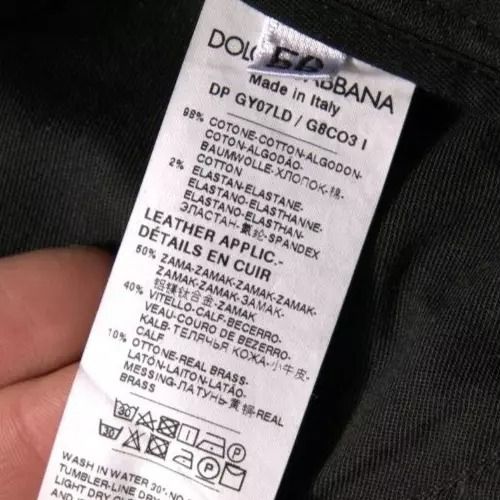 Ripped Logo Cotton Skinny Denim Men's Jeans - Dolce & Gabbana - Modalova