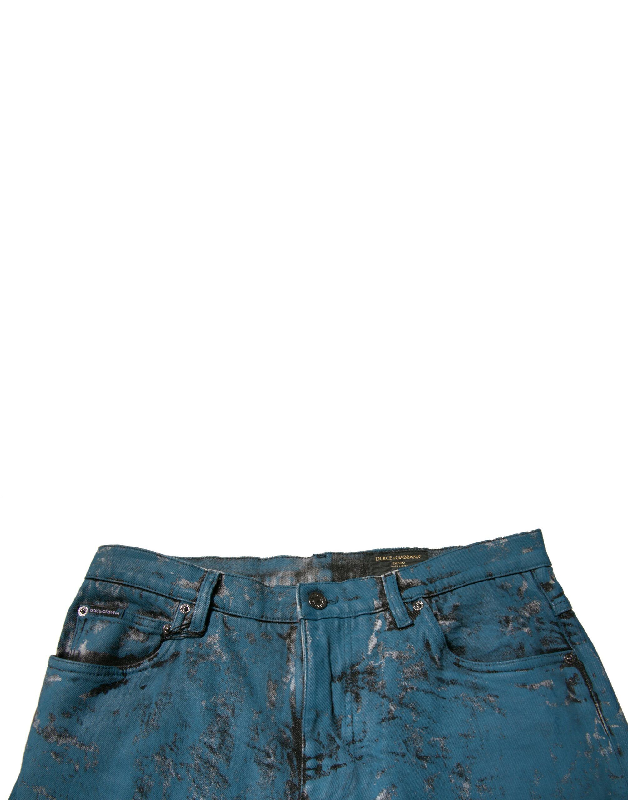 Logo Cotton Stretch Skinny Denim Men's Jeans - Dolce & Gabbana - Modalova