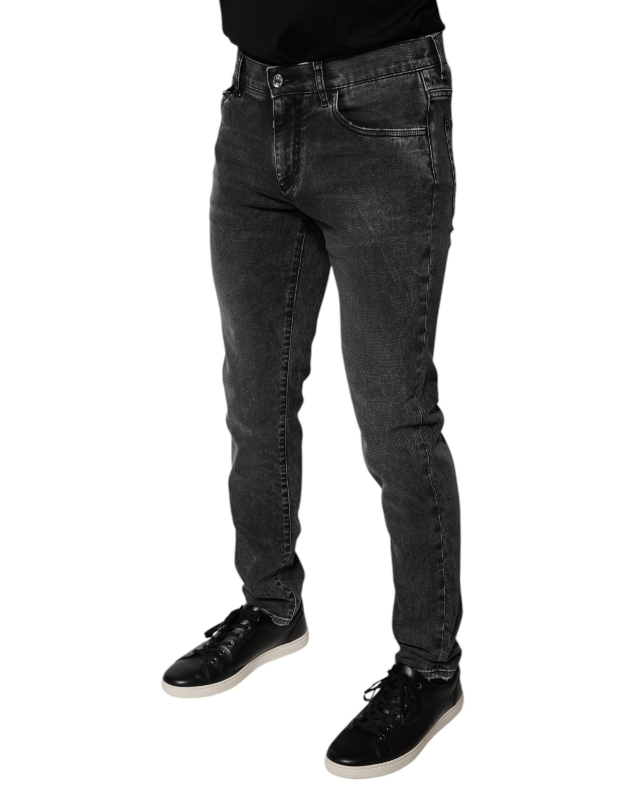 Logo Cotton Stretch Skinny Denim Men's Pants (Pre-Owned) - Dolce & Gabbana - Modalova