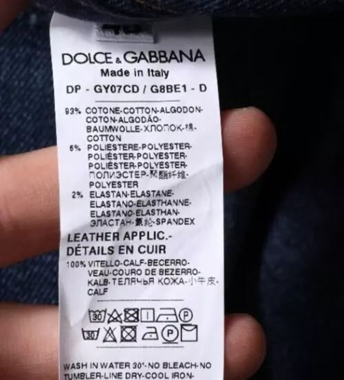 Dark Cotton Logo Skinny Denim Men's Jeans - Dolce & Gabbana - Modalova
